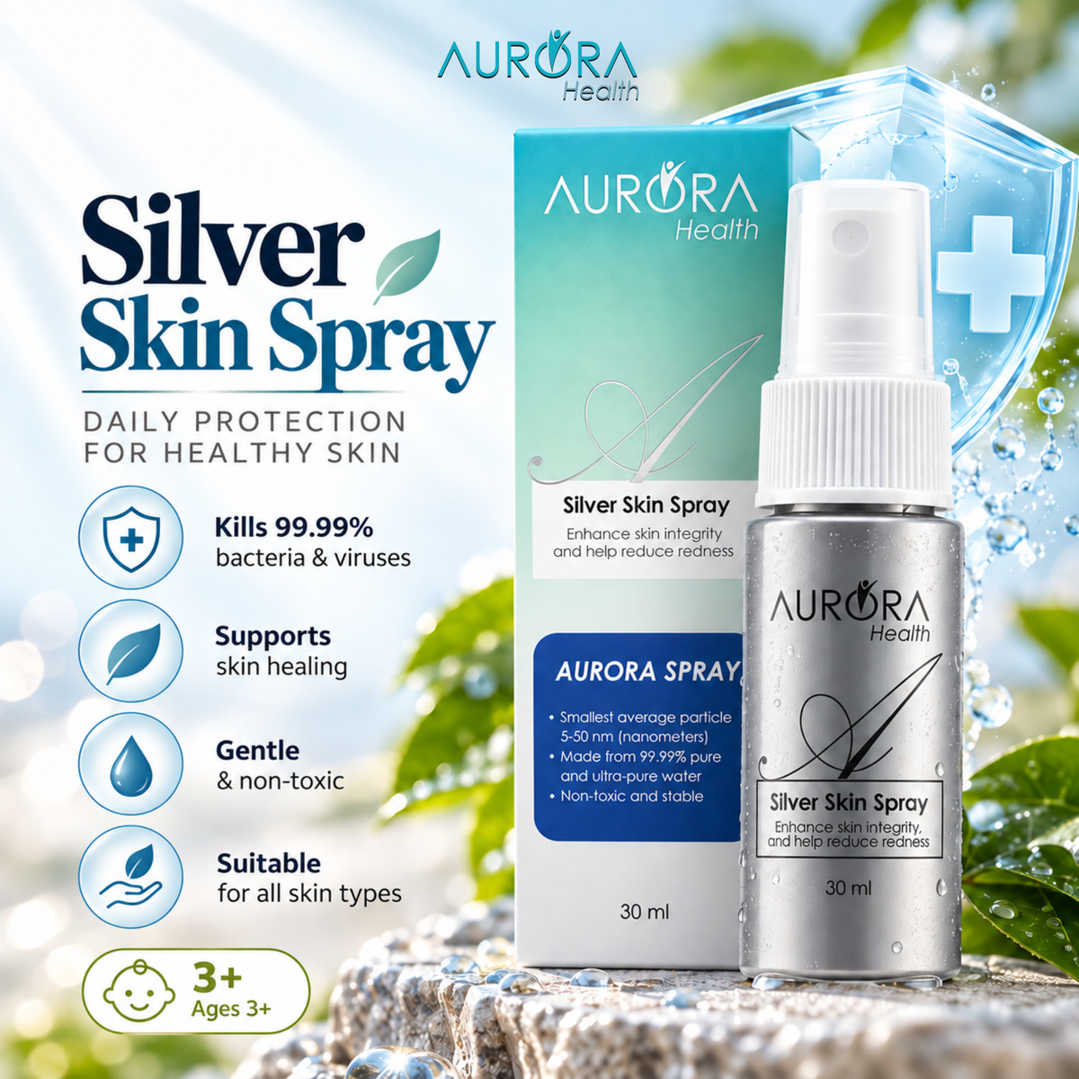 Aurora Health Silver Skin Spray 30ml