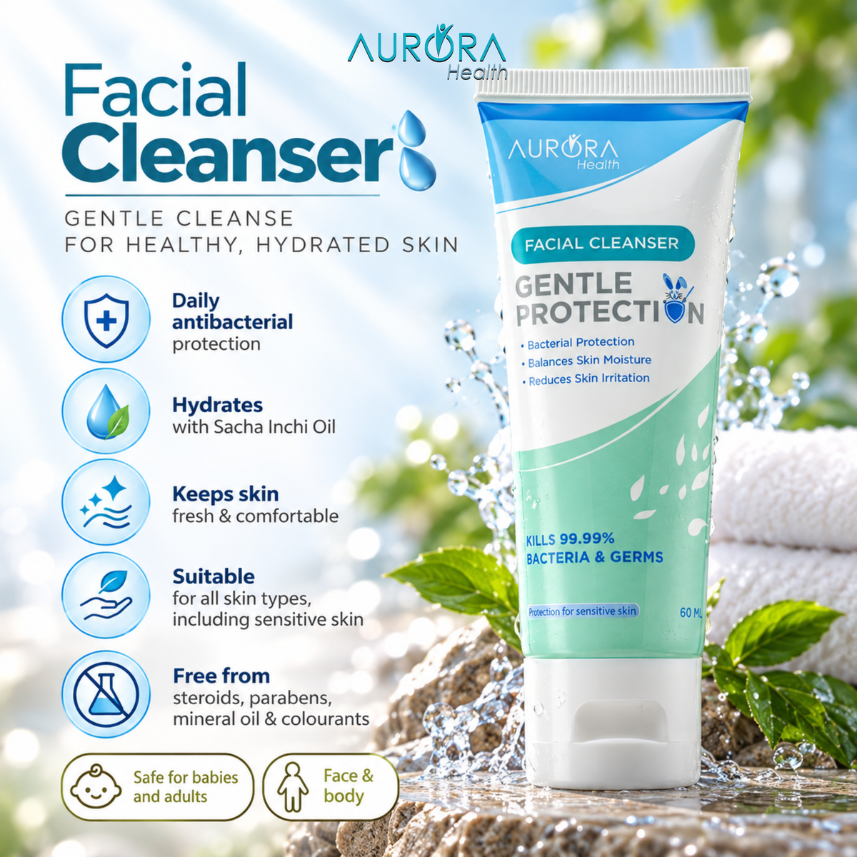 Aurora Facial Cleanser 60ml