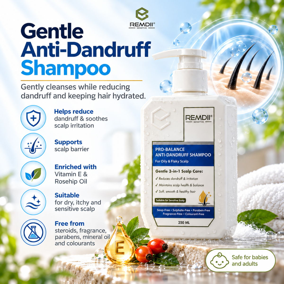 REMDII Pro-Balance Anti-Dandruff Shampoo